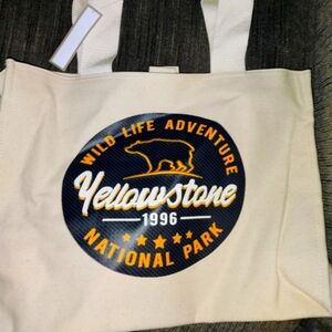 New! Yellowstone Leather Trimmed Handle Tote Bag